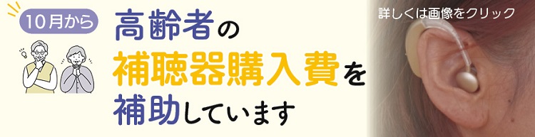 高齢者の補聴器購入費補助