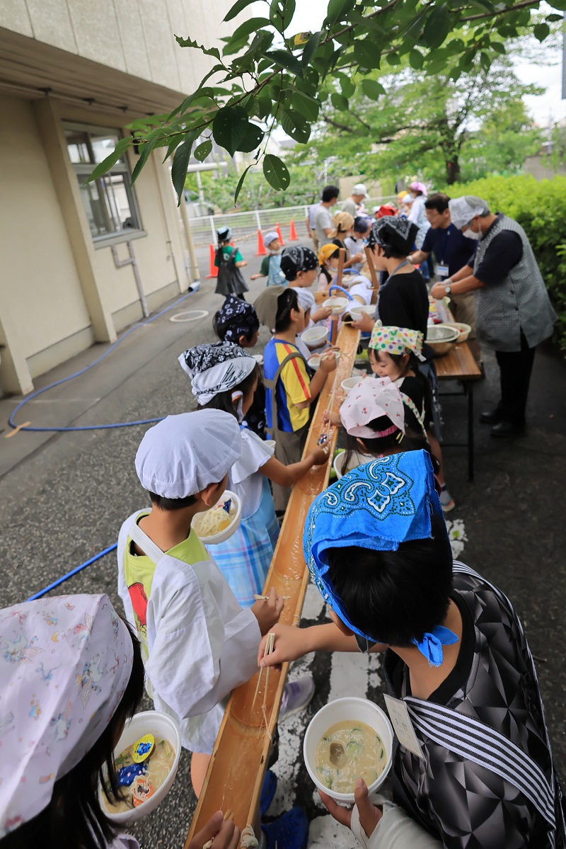 流しそうめん　中山っ子くらぶ