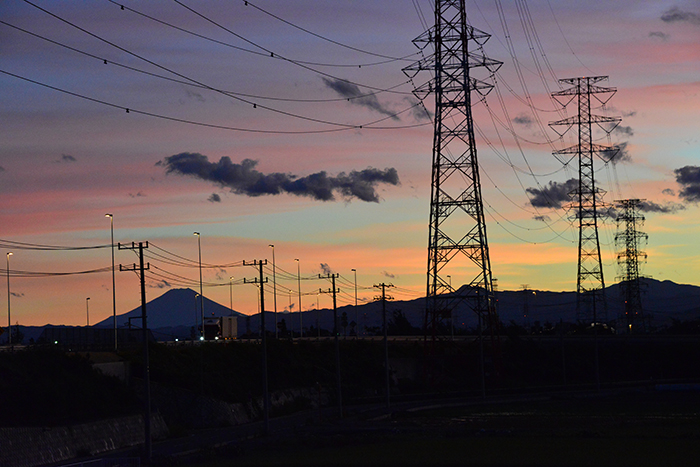 台風一過の夕景