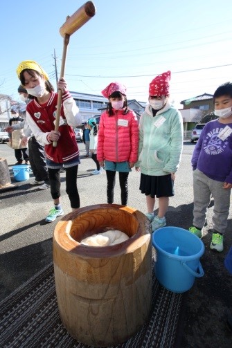 中山っ子クラブ餅つき