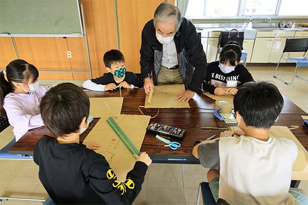 川島町 中山っ子くらぶ 米袋でつくるエコバッグ